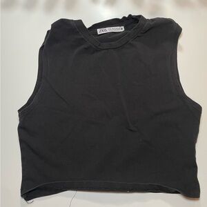 Zara Black Sleeveless Top